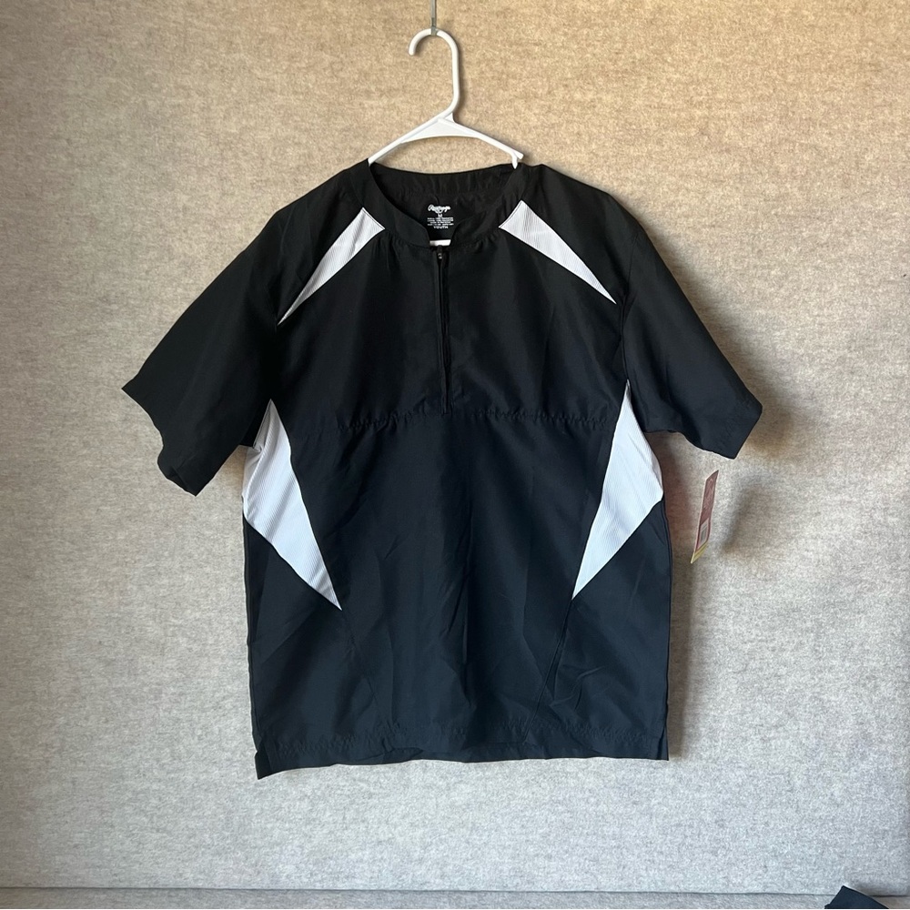 Rawlings Youth Black and White Baseball Jacket Size  Medium